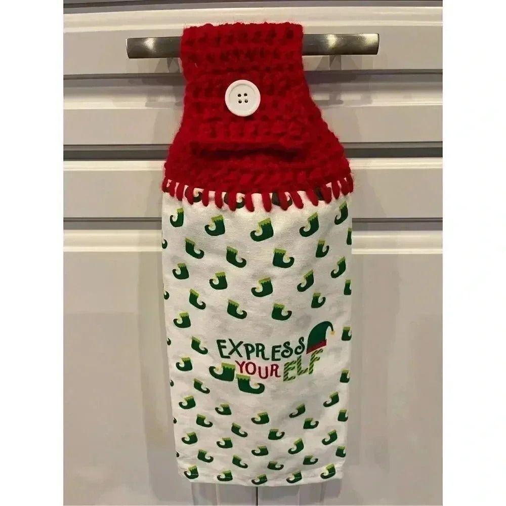Crochet Top Kitchen Towel- Express Your Elf - Picture 3 of 3
